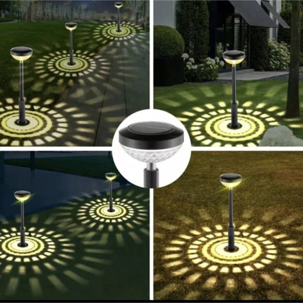 Solar Powered Path Lights 2 Pack RGB / Warm White LED Eco-friendly Easy Install - Picture 3 of 5